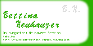 bettina neuhauzer business card